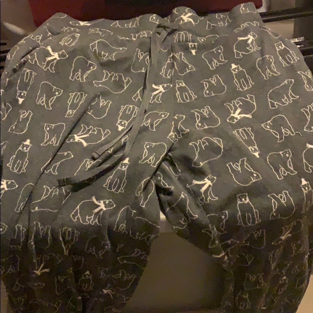 Grey polar bear pj pants